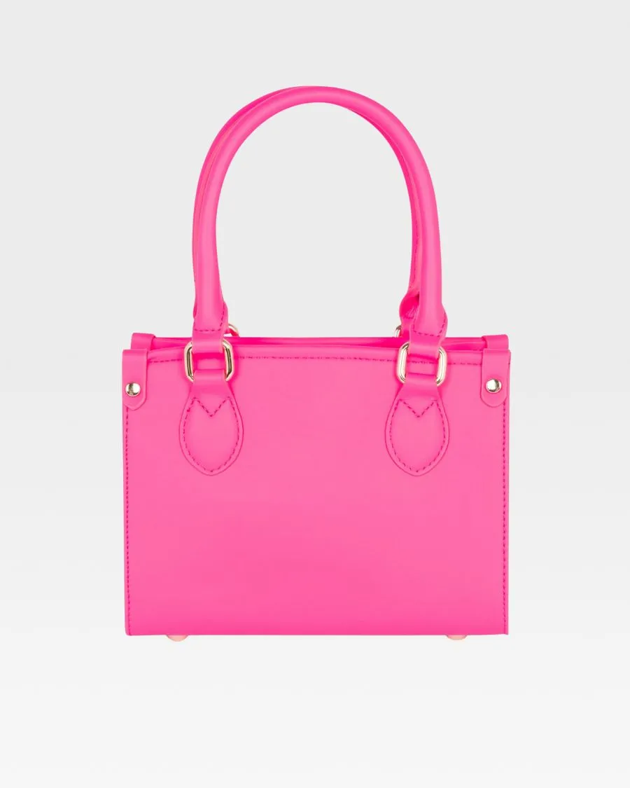Mini Tote Bag in Neon Pink