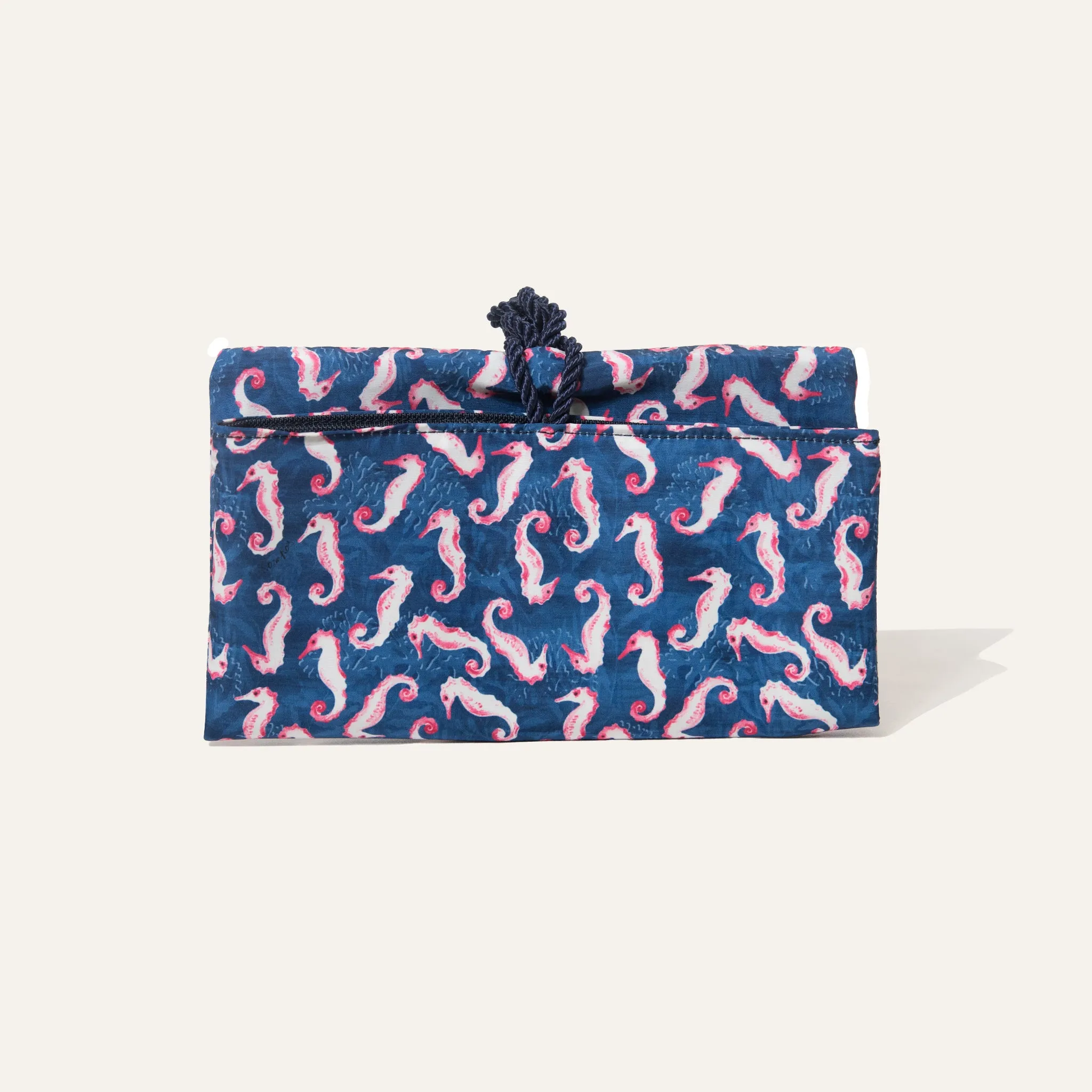 Mini Tote Seahorse Navy