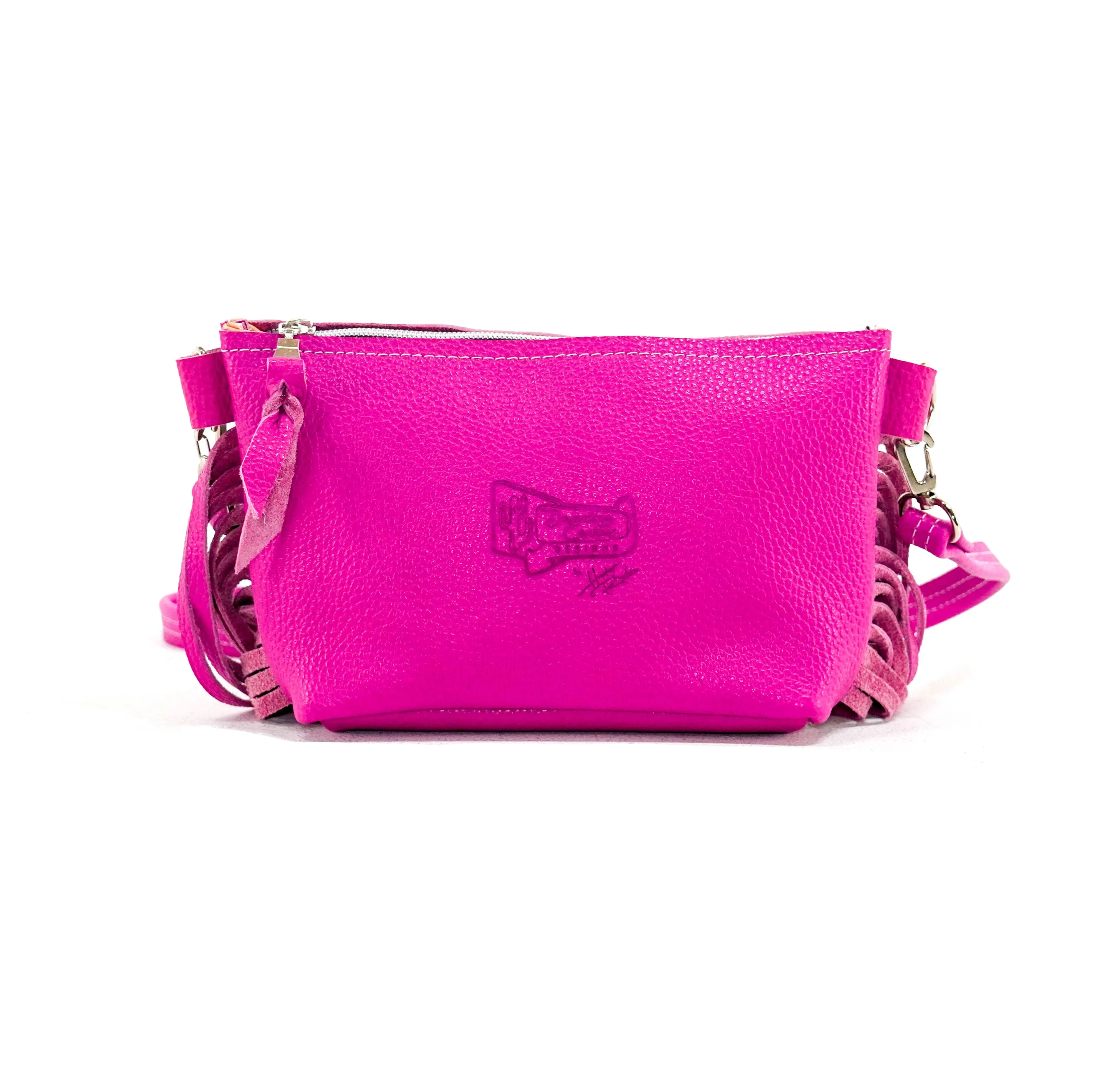 Miss Kitty - Brindle w/ Pink Leather
