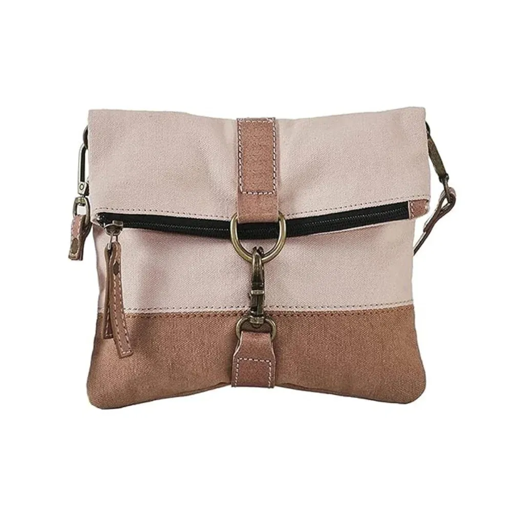 Mona B - Finley Canvas Bag Recycled Sling Bag For Women and Girls (Pink)