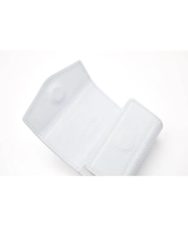Monster G Italian Genuine Leather Golf Clip Type Ball Pouch White