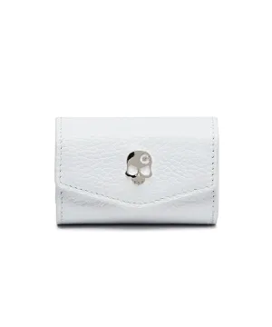 Monster G Italian Genuine Leather Golf Clip Type Ball Pouch White