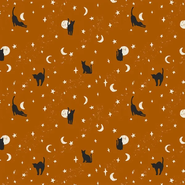 *Moonstruck Cats*- Signature Zippered Knitting Project Bag