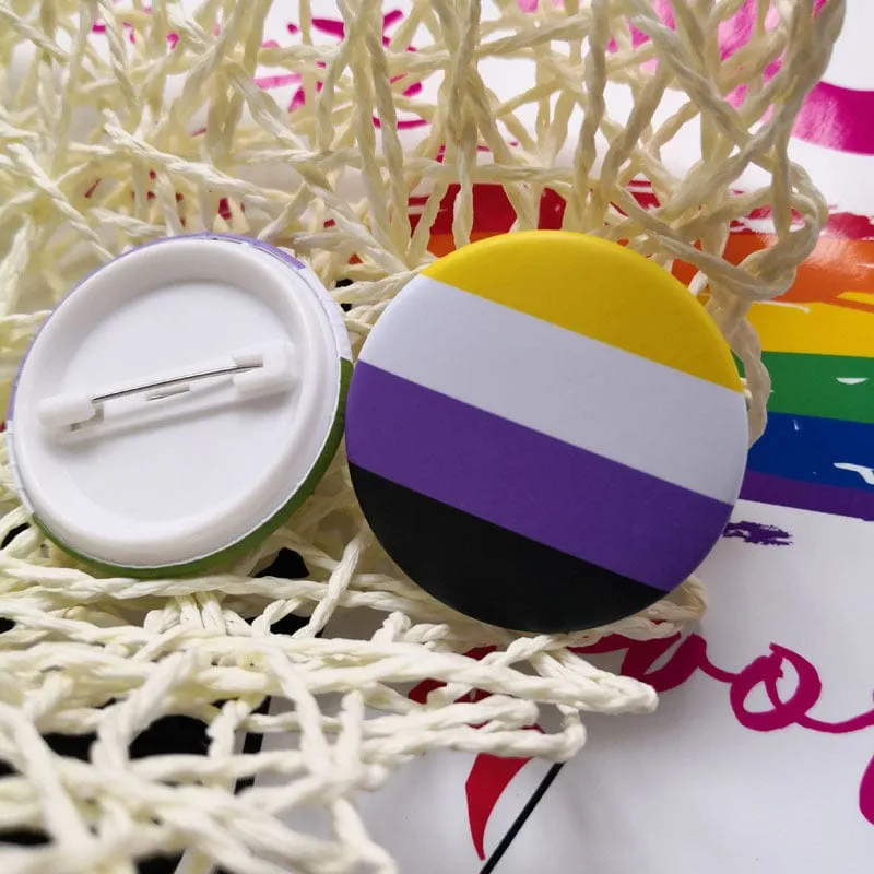 MRIMIN LGBT Transgender Pride Pin Back Buttons Badge Party Favors Supplies Accessories Cute Locker Buttons For Teens