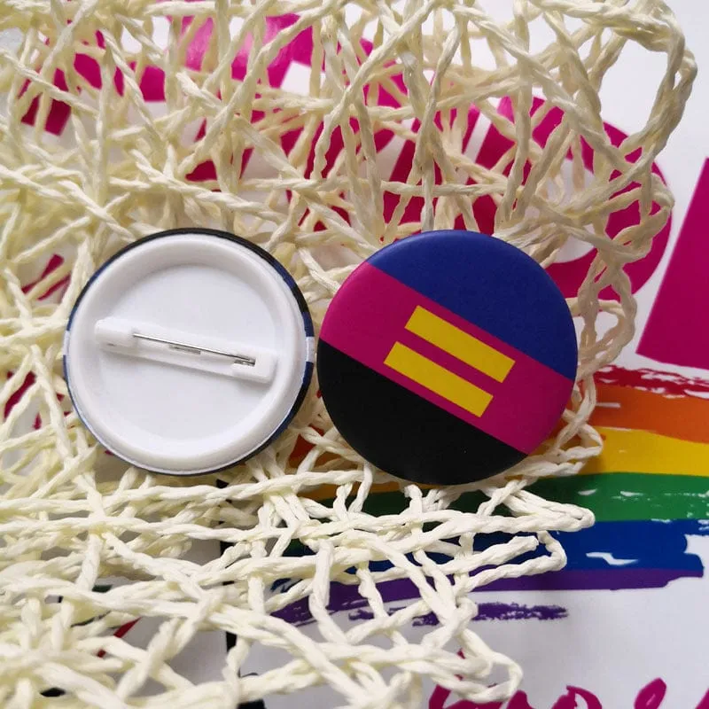 MRIMIN LGBT Transgender Pride Pin Back Buttons Badge Party Favors Supplies Accessories Cute Locker Buttons For Teens