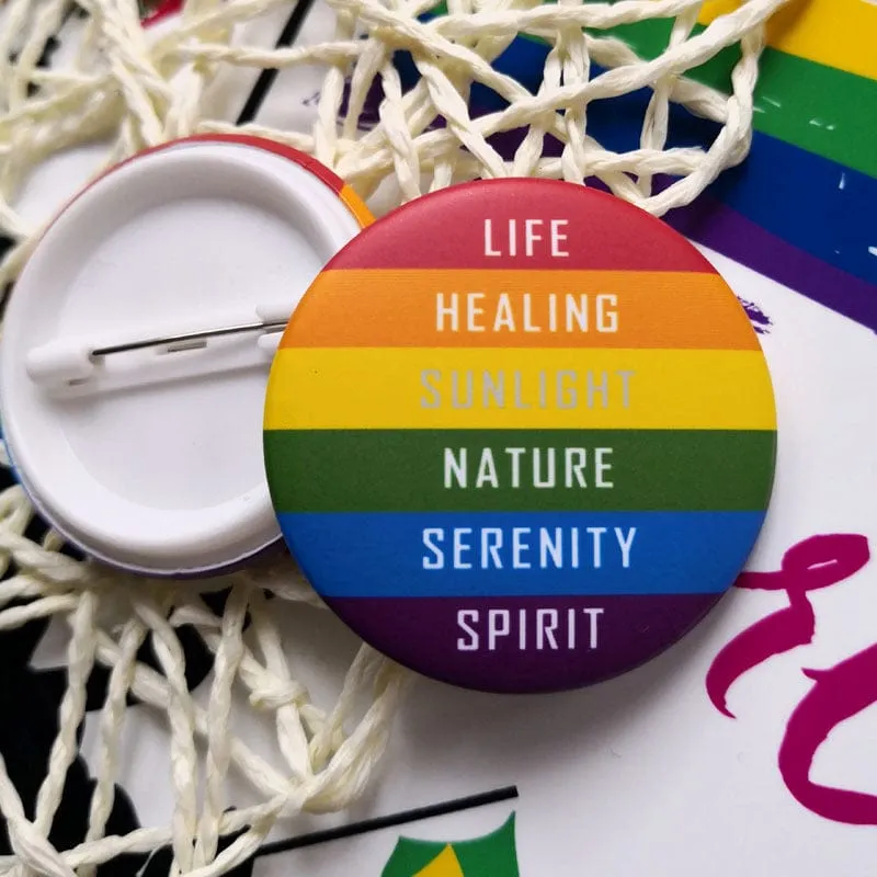 MRIMIN LGBT Transgender Pride Pin Back Buttons Badge Party Favors Supplies Accessories Cute Locker Buttons For Teens