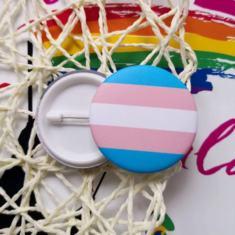 MRIMIN LGBT Transgender Pride Pin Back Buttons Badge Party Favors Supplies Accessories Cute Locker Buttons For Teens