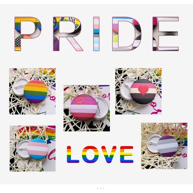 MRIMIN LGBT Transgender Pride Pin Back Buttons Badge Party Favors Supplies Accessories Cute Locker Buttons For Teens