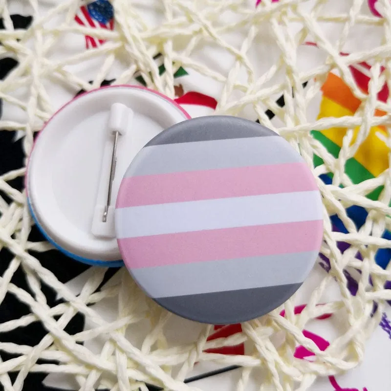 MRIMIN LGBT Transgender Pride Pin Back Buttons Badge Party Favors Supplies Accessories Cute Locker Buttons For Teens