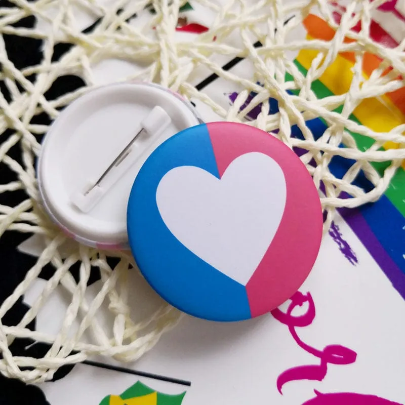 MRIMIN LGBT Transgender Pride Pin Back Buttons Badge Party Favors Supplies Accessories Cute Locker Buttons For Teens