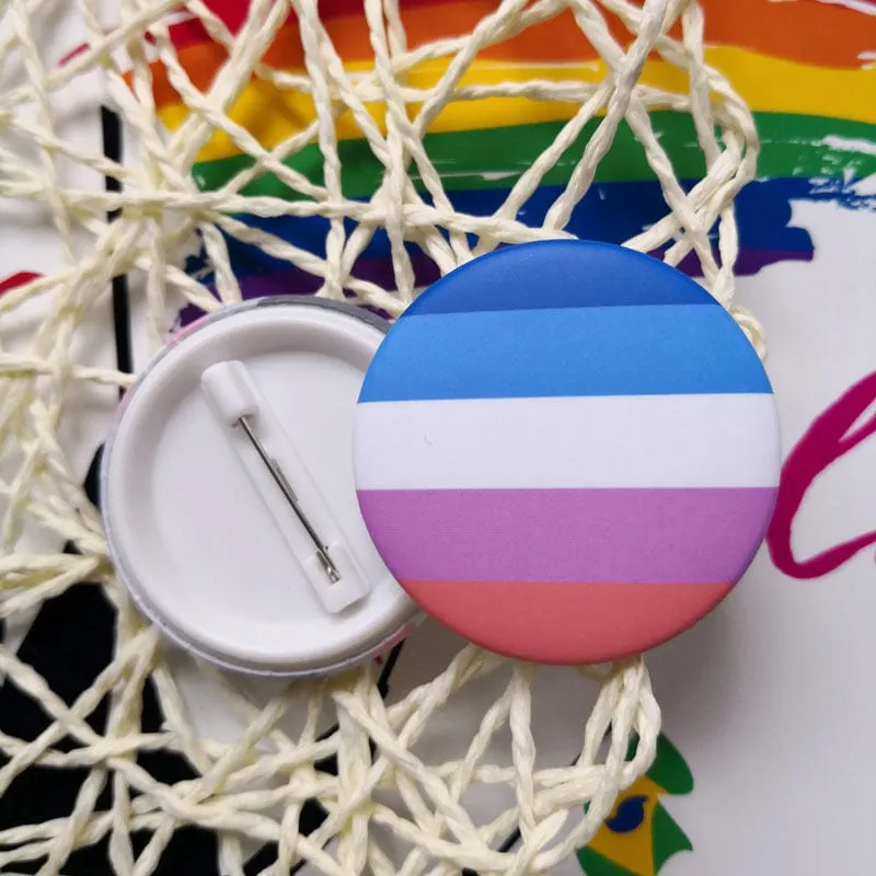MRIMIN LGBT Transgender Pride Pin Back Buttons Badge Party Favors Supplies Accessories Cute Locker Buttons For Teens