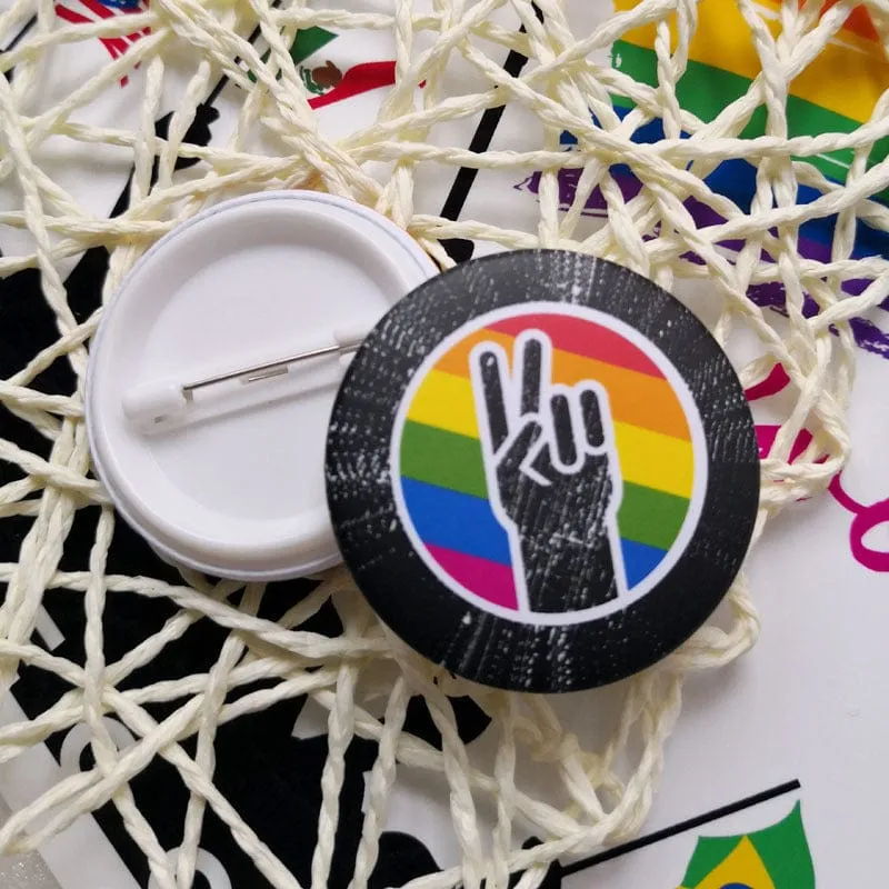 MRIMIN LGBT Transgender Pride Pin Back Buttons Badge Party Favors Supplies Accessories Cute Locker Buttons For Teens