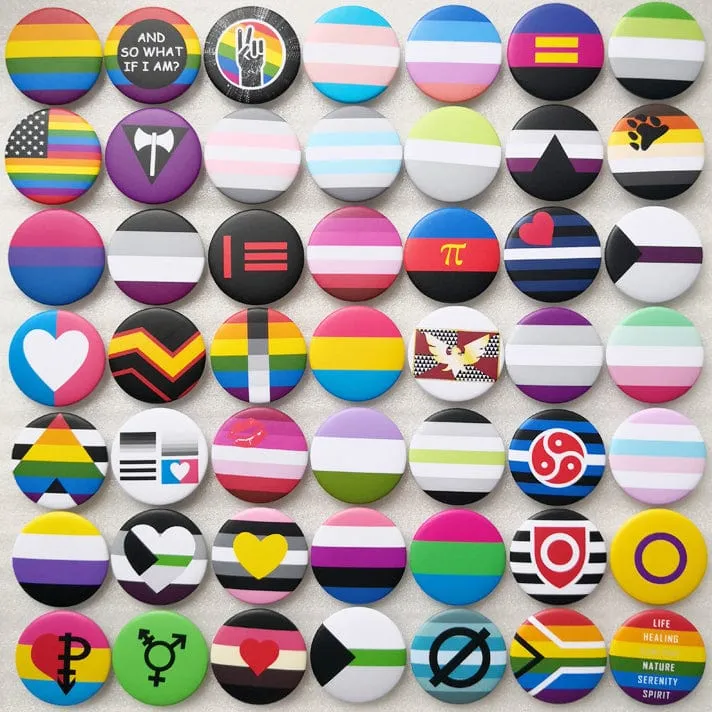MRIMIN LGBT Transgender Pride Pin Back Buttons Badge Party Favors Supplies Accessories Cute Locker Buttons For Teens