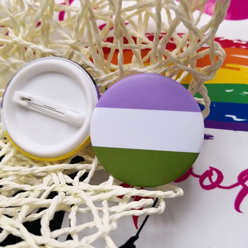 MRIMIN LGBT Transgender Pride Pin Back Buttons Badge Party Favors Supplies Accessories Cute Locker Buttons For Teens