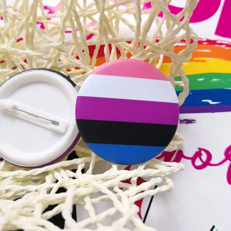 MRIMIN LGBT Transgender Pride Pin Back Buttons Badge Party Favors Supplies Accessories Cute Locker Buttons For Teens