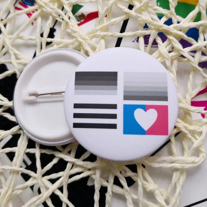 MRIMIN LGBT Transgender Pride Pin Back Buttons Badge Party Favors Supplies Accessories Cute Locker Buttons For Teens