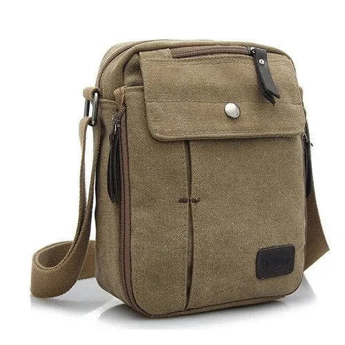 Multifunctional Canvas Sport Crossbody Shoulder Bag with Adjustable Shoulder Strap