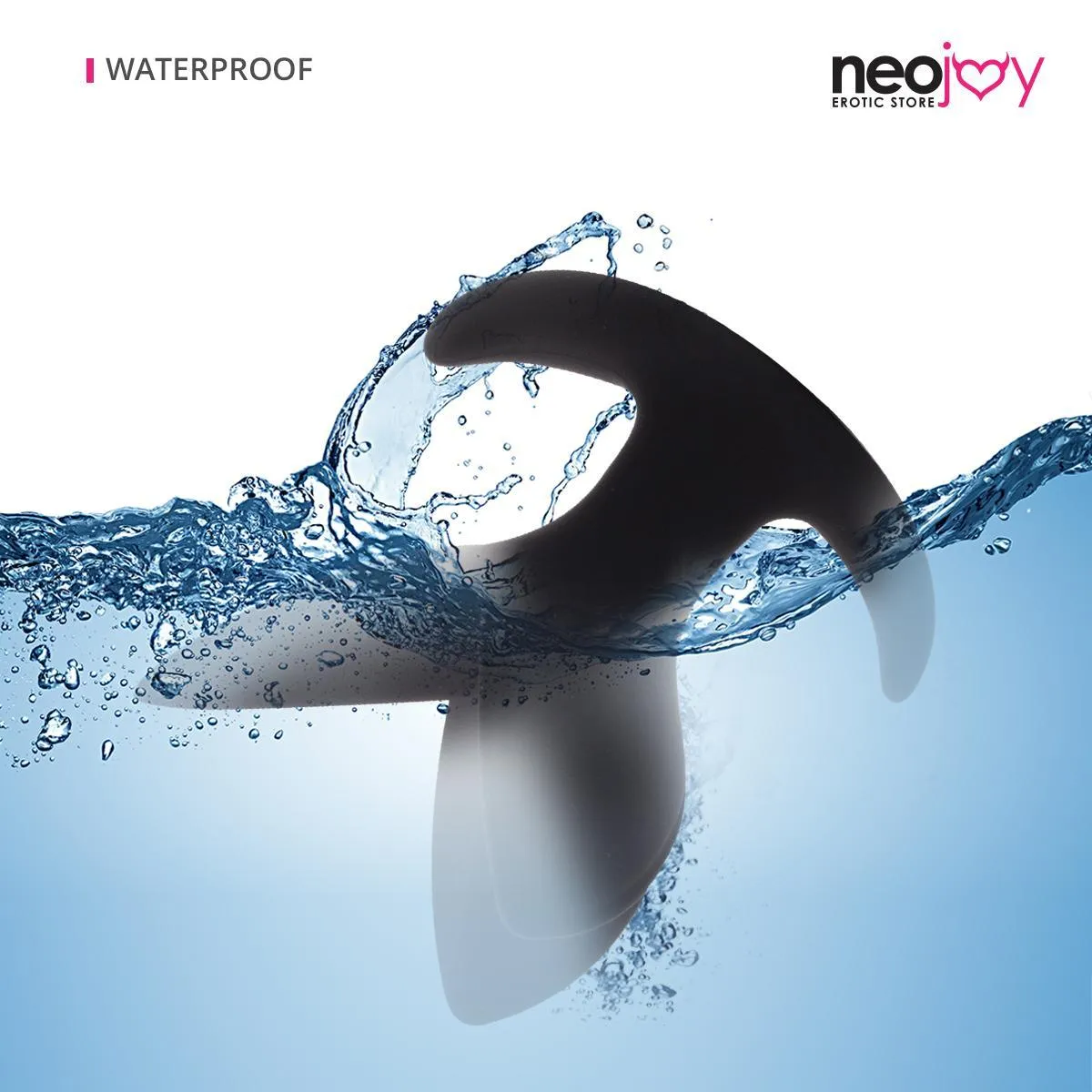 Neojoy Expandable Triple Butt Plug Silicone Black With Flat Base
