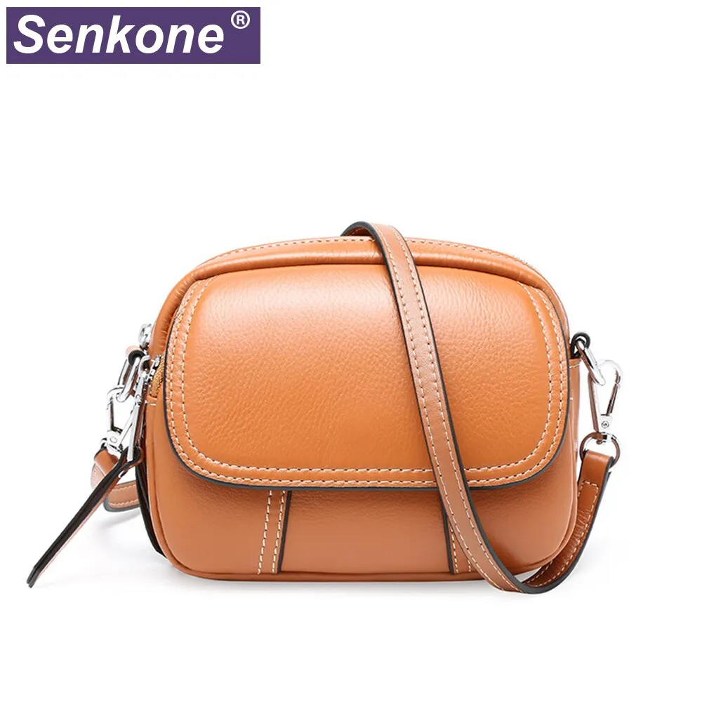 new bag female genuine leather shoulder Messenger bags Korean version handybag mini bags female wild small square bag cross body