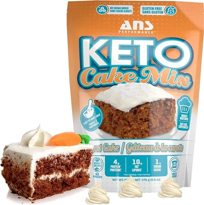 New CASE OF 6 BAGS! ANS Performance Carrot Muffin/Cake Mix - Naturally Sweetened - Gluten-Free Treat - Vegetarian Friendly - BB 02/24 Retails $78 