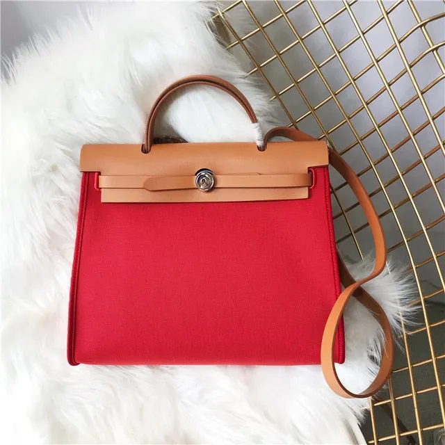 New Fashion Leather and Canvas Women Bag