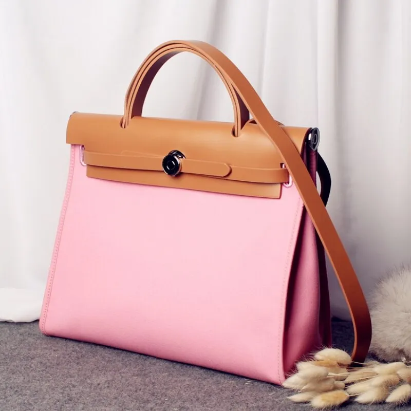 New Fashion Leather and Canvas Women Bag