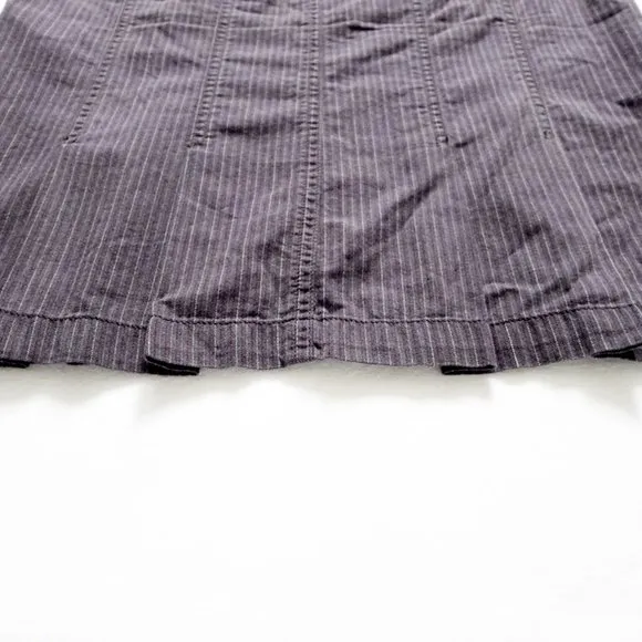 NEW WITH TAG AMERICAN EAGLE AEO Pinstriped Pleated Skirt   Pockets 2 (29&quot; x 21&quot;)