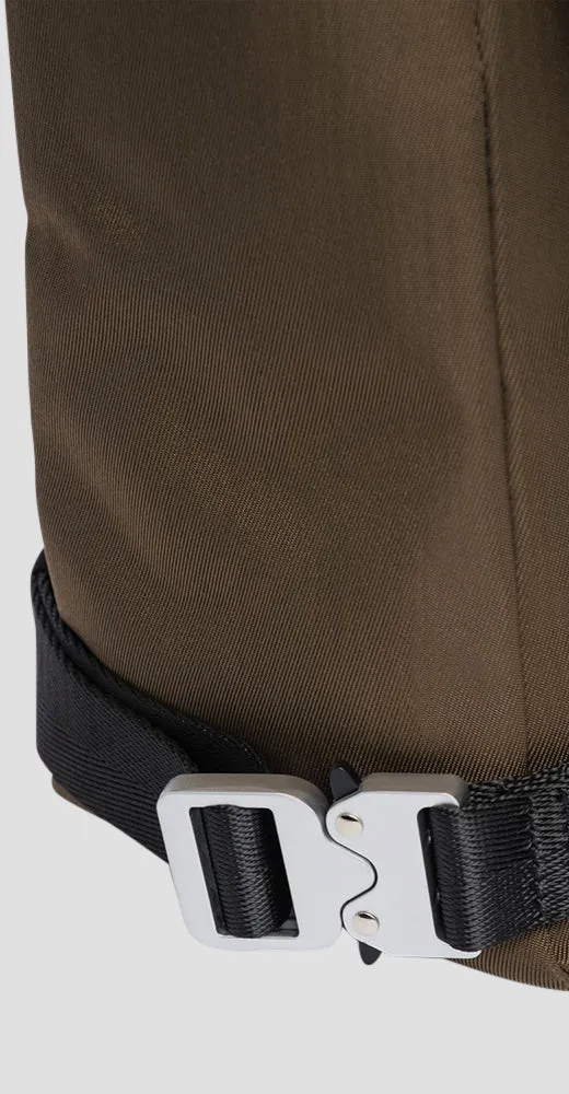 Nylon Crossbody Flapover Bag