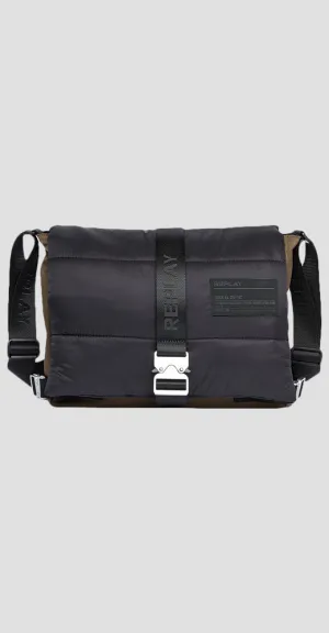 Nylon Crossbody Flapover Bag