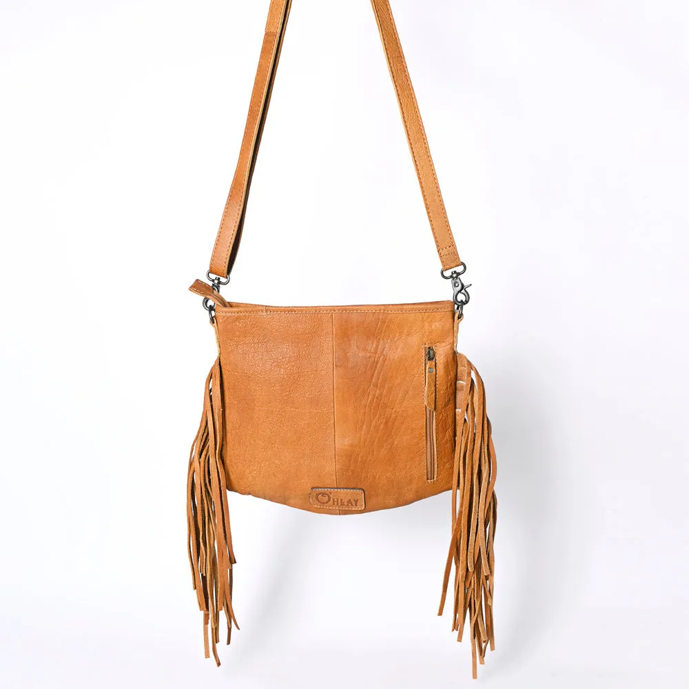 OHLAY LARGE CROSSBODY  Hair-on Genuine Leather women bag western handbag purse