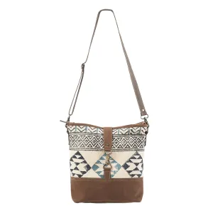 OHLAY MESSENGER Upcycled Wool Upcycled Canvas  Genuine Leather women bag western handbag purse