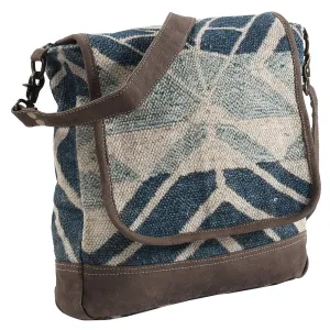 OHLAY MESSENGER Upcycled Wool Upcycled Canvas  Genuine Leather women bag western handbag purse