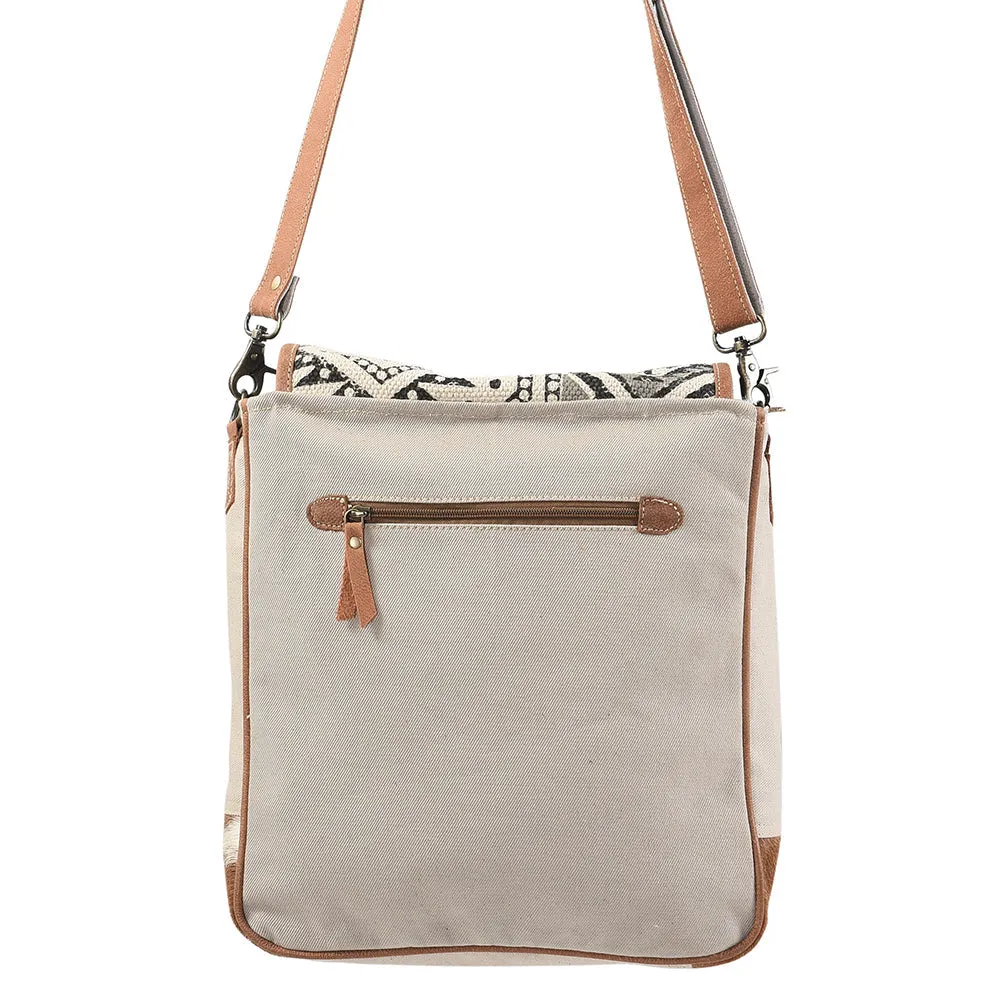 OHLAY MESSENGER Upcycled Wool Upcycled Canvas Hair-on Genuine Leather women bag western handbag purse