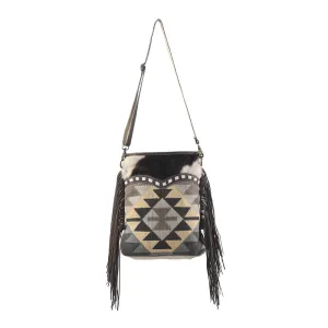 OHLAY MESSENGER Upcycled Wool Upcycled Canvas Hair-on Genuine Leather women bag western handbag purse
