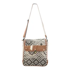 OHLAY MESSENGER Upcycled Wool Upcycled Canvas Hair-on Genuine Leather women bag western handbag purse