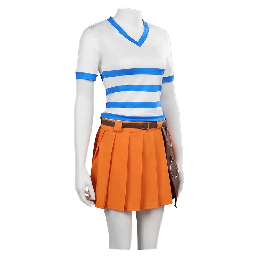 One Piece Nami Cosplay Costume Full Outfits Halloween Carnival Suit