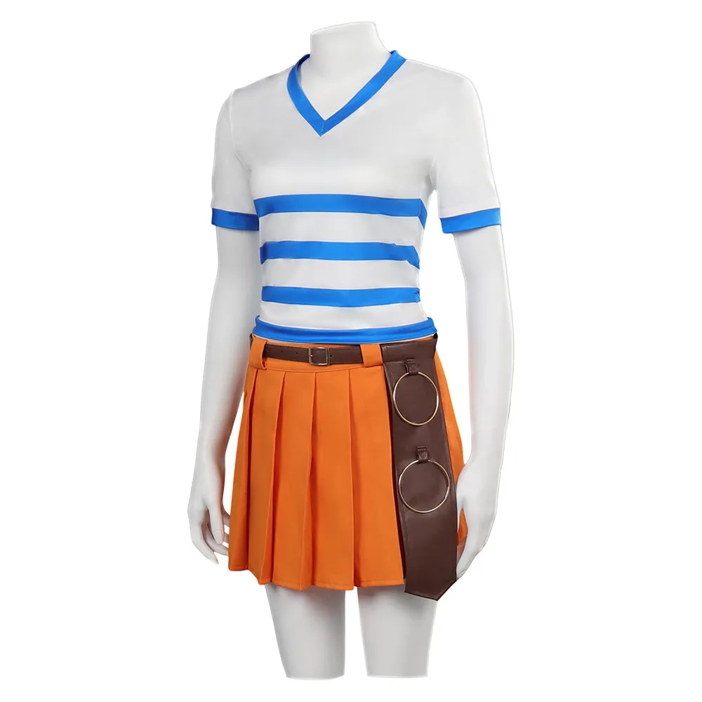 One Piece Nami Cosplay Costume Full Outfits Halloween Carnival Suit