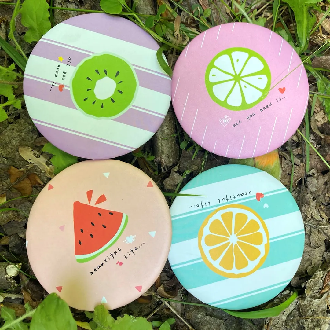 Orange Fruit Compact Makeup Mirror