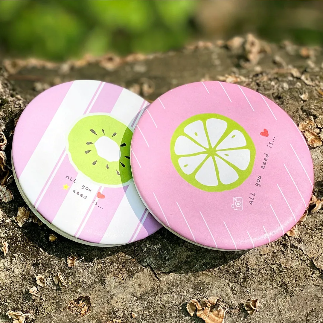 Orange Fruit Compact Makeup Mirror