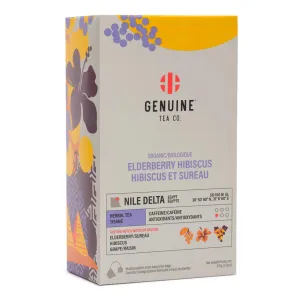 Organic Elderberry Hibiscus Herbal Tea - Pyramid Tea Bags