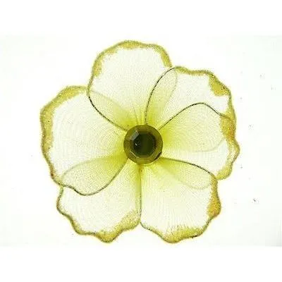 Organza Glitter Nylon, Mini Flower, 2-inch, 12-Piece