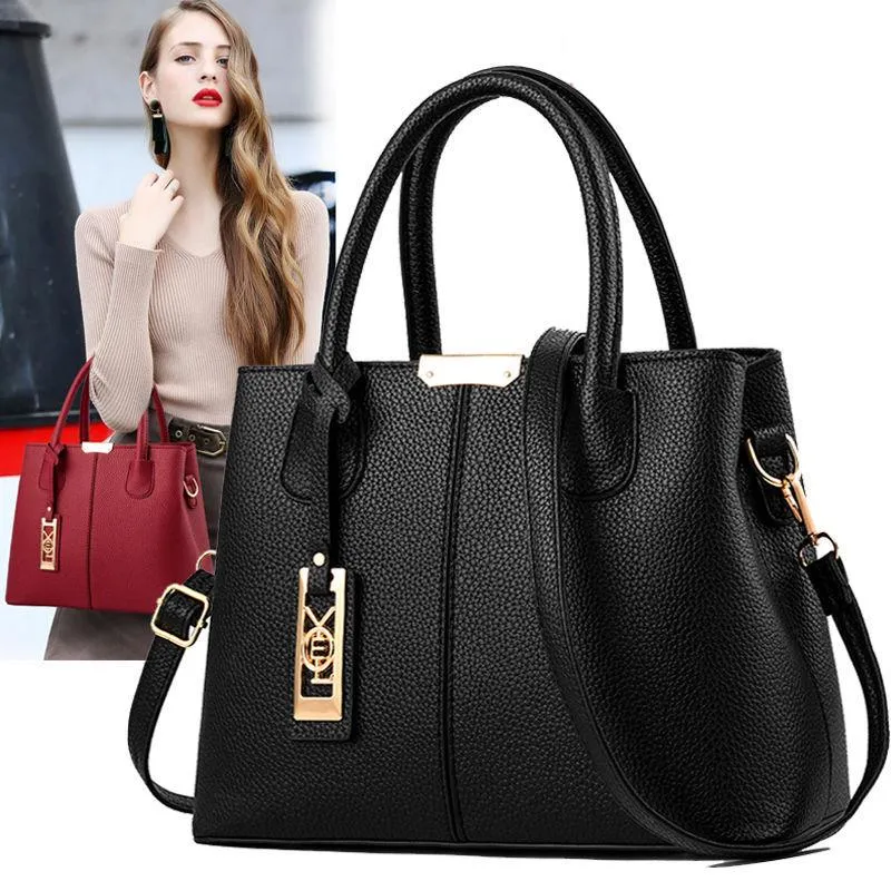 Patent leather bag Big capacity Woman bag European and American style Shoulder Handbag Trendy wild