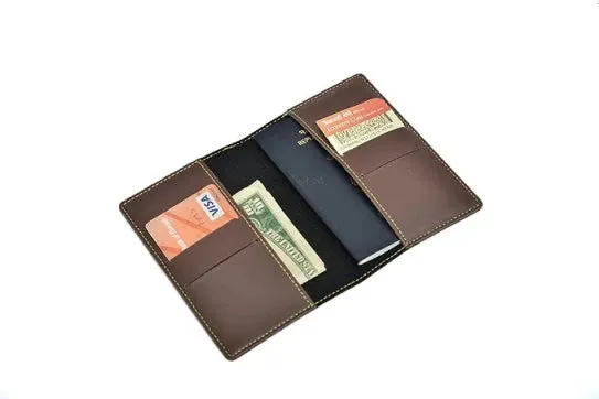 Personalized with Name and Charm Men's 2 Pcs Travel Combo - Brown
