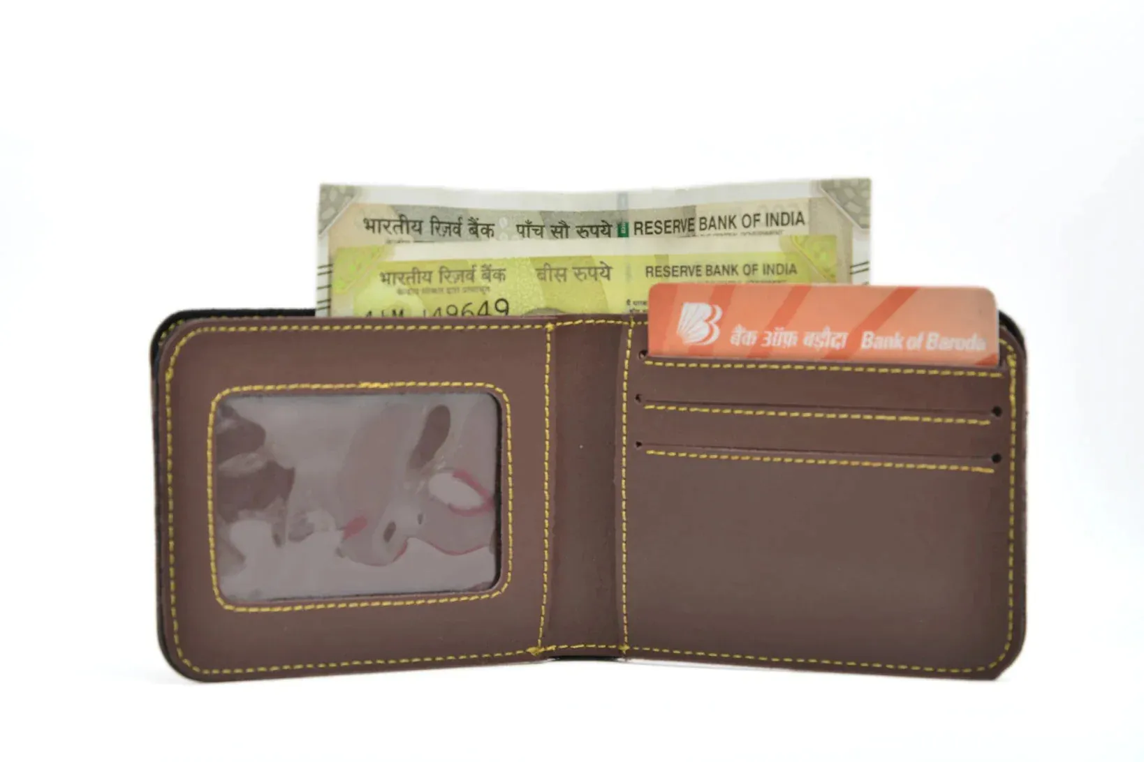 Personalized with Name and Charm Men's 2 Pcs Travel Combo - Brown