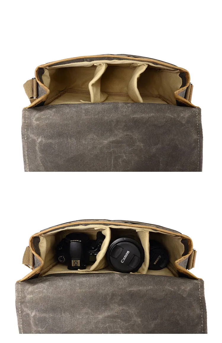 Photographic Hunter Camera Bag Canvas DSLR Camera Bag Vintage Crossbody Messenger Bag 8816