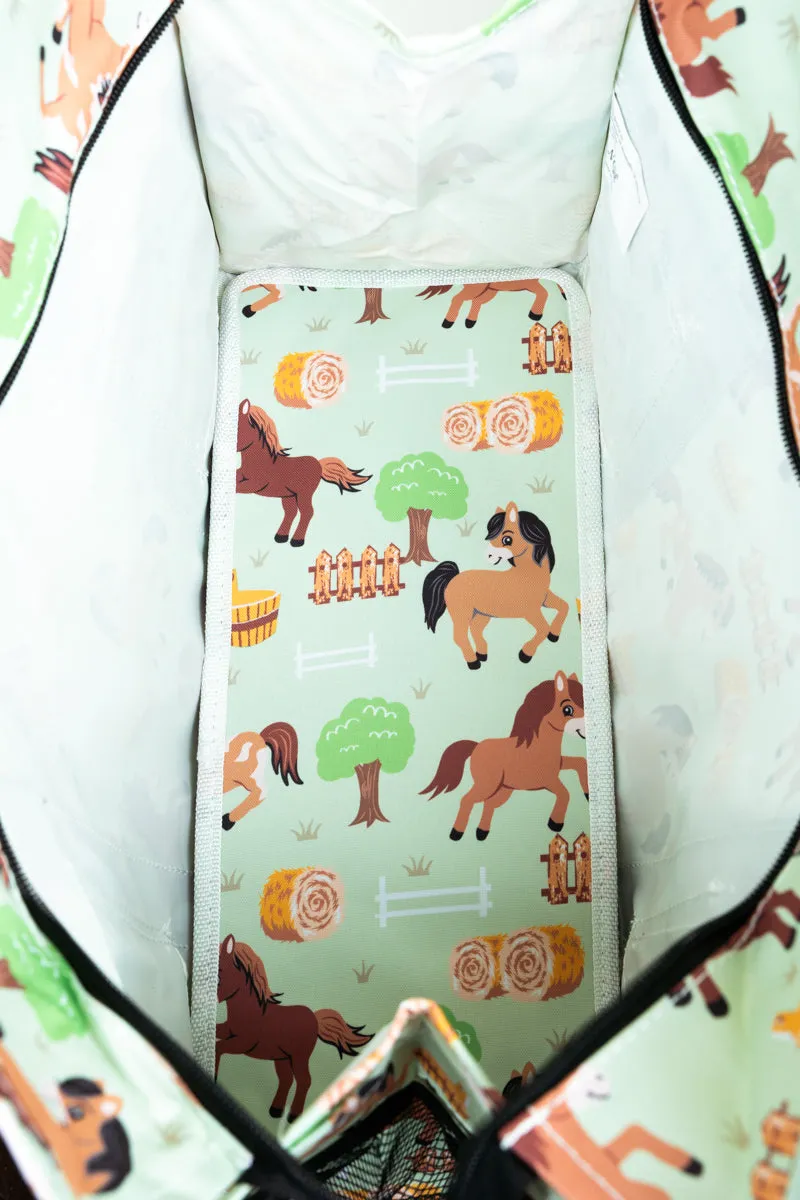 Pony Up Utility Tote with Black Trim