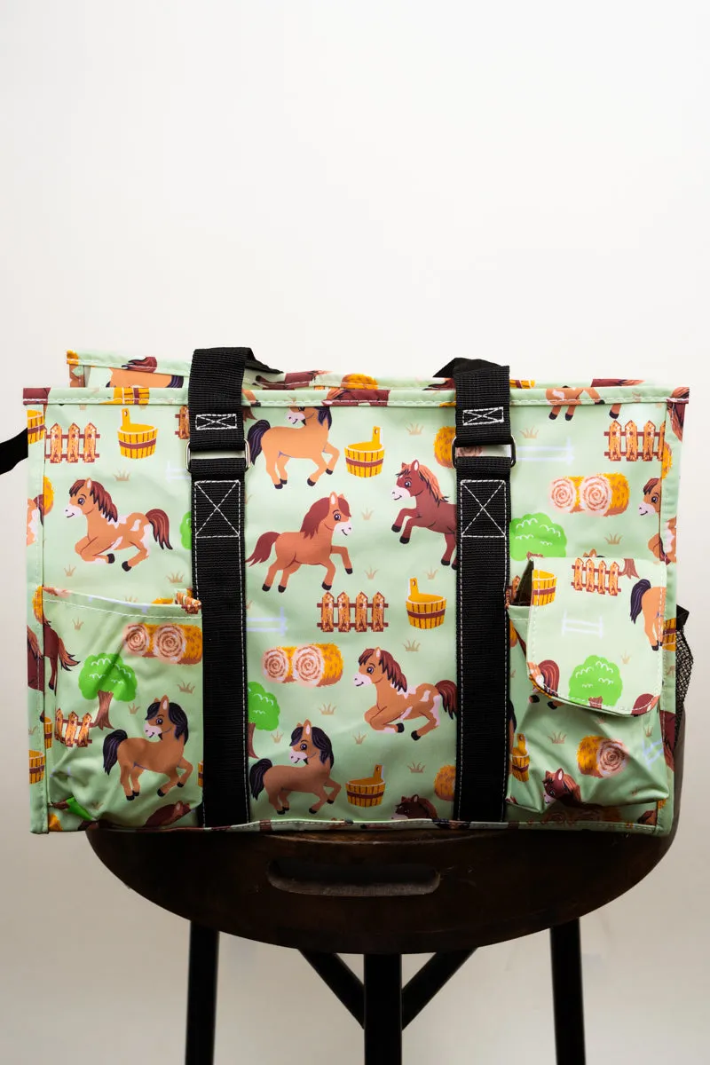 Pony Up Utility Tote with Black Trim