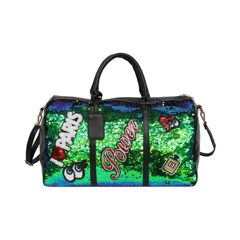 Pop Graphic Sequin Duffel Bag