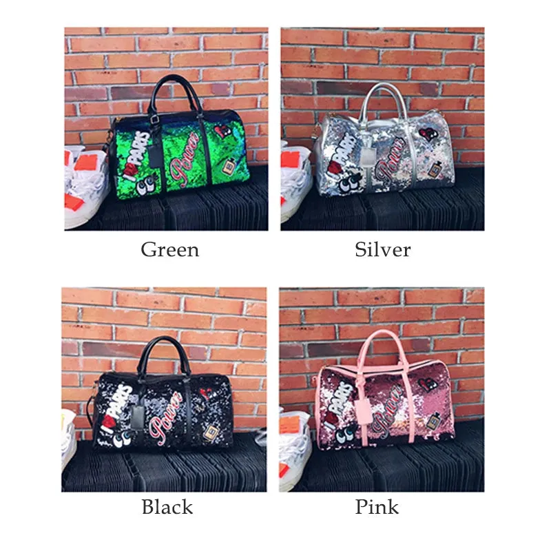 Pop Graphic Sequin Duffel Bag