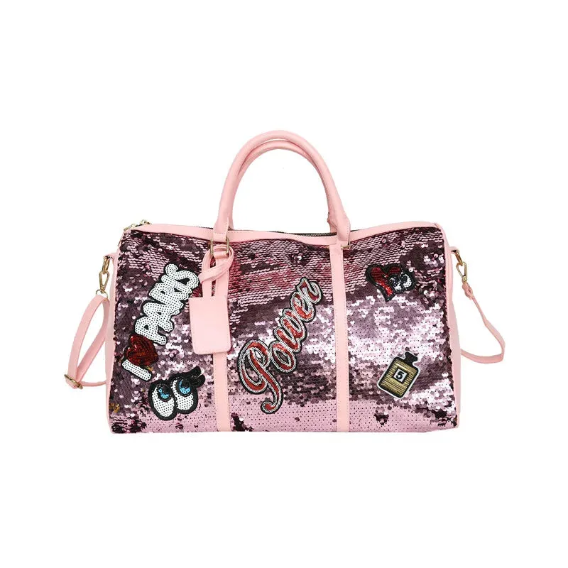 Pop Graphic Sequin Duffel Bag